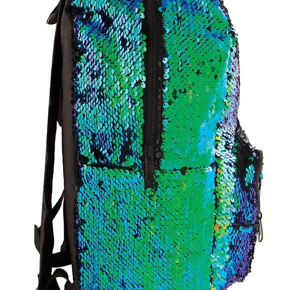 Mermaid Look Flip Sequin Rave Backpack Iridescent - Picture 4 of 8